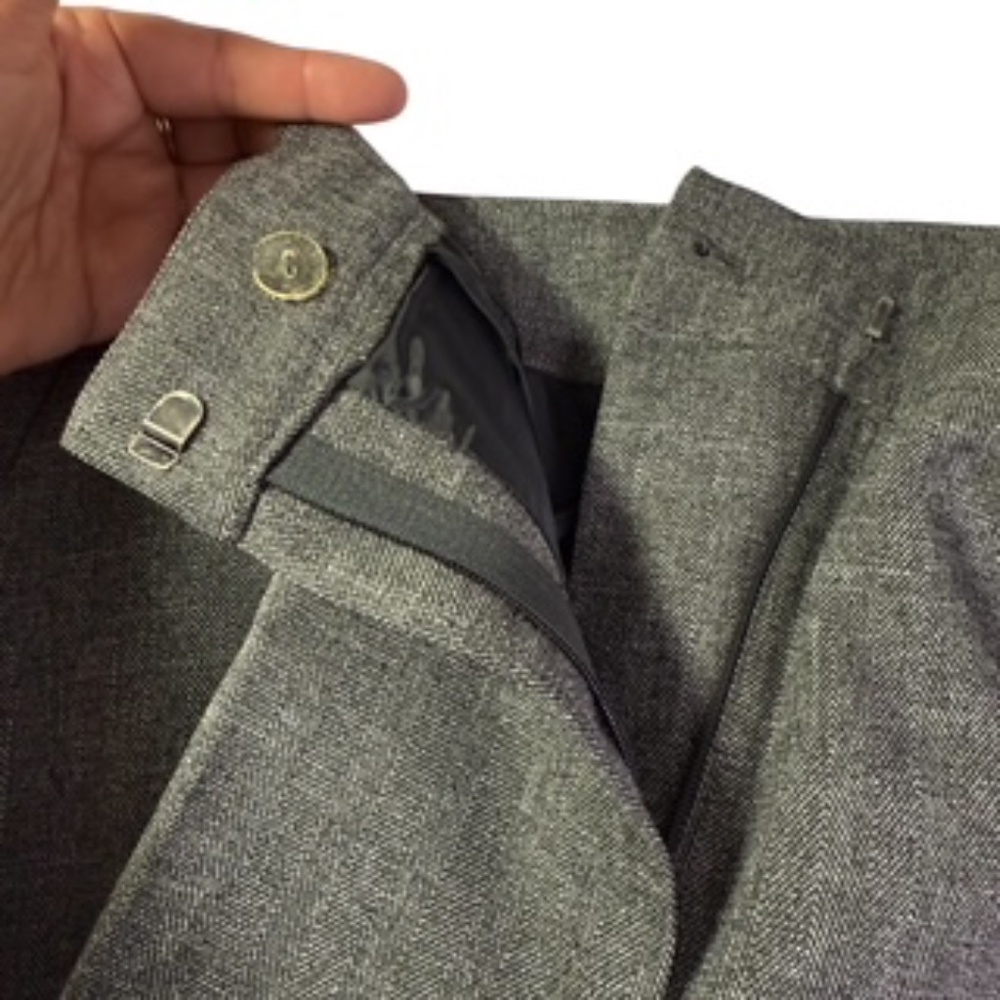 NWT Jones & Co Charcoal 2 pc Fully Lined Single Button Pantsuit Size 12 - Picture 2 of 15